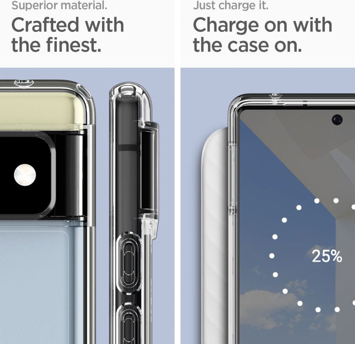 Spigen Ultra Hybrid Google Pixel 6 Hoesje Back Cover Transparant afbeelding 5
