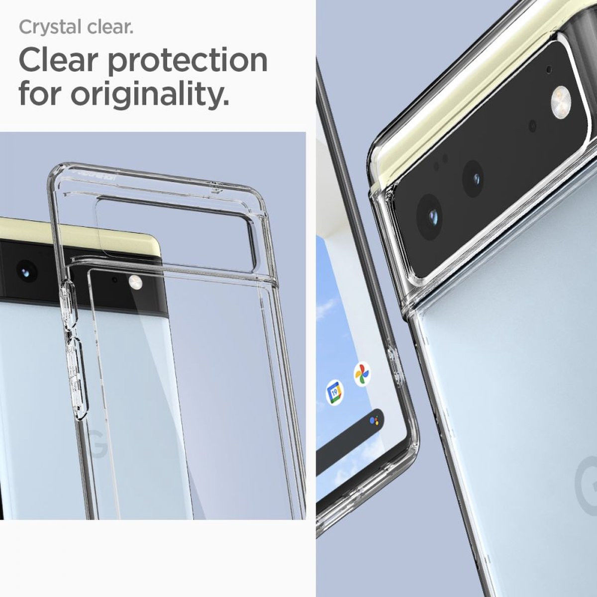Spigen Ultra Hybrid Google Pixel 6 Hoesje Back Cover Transparant afbeelding 8