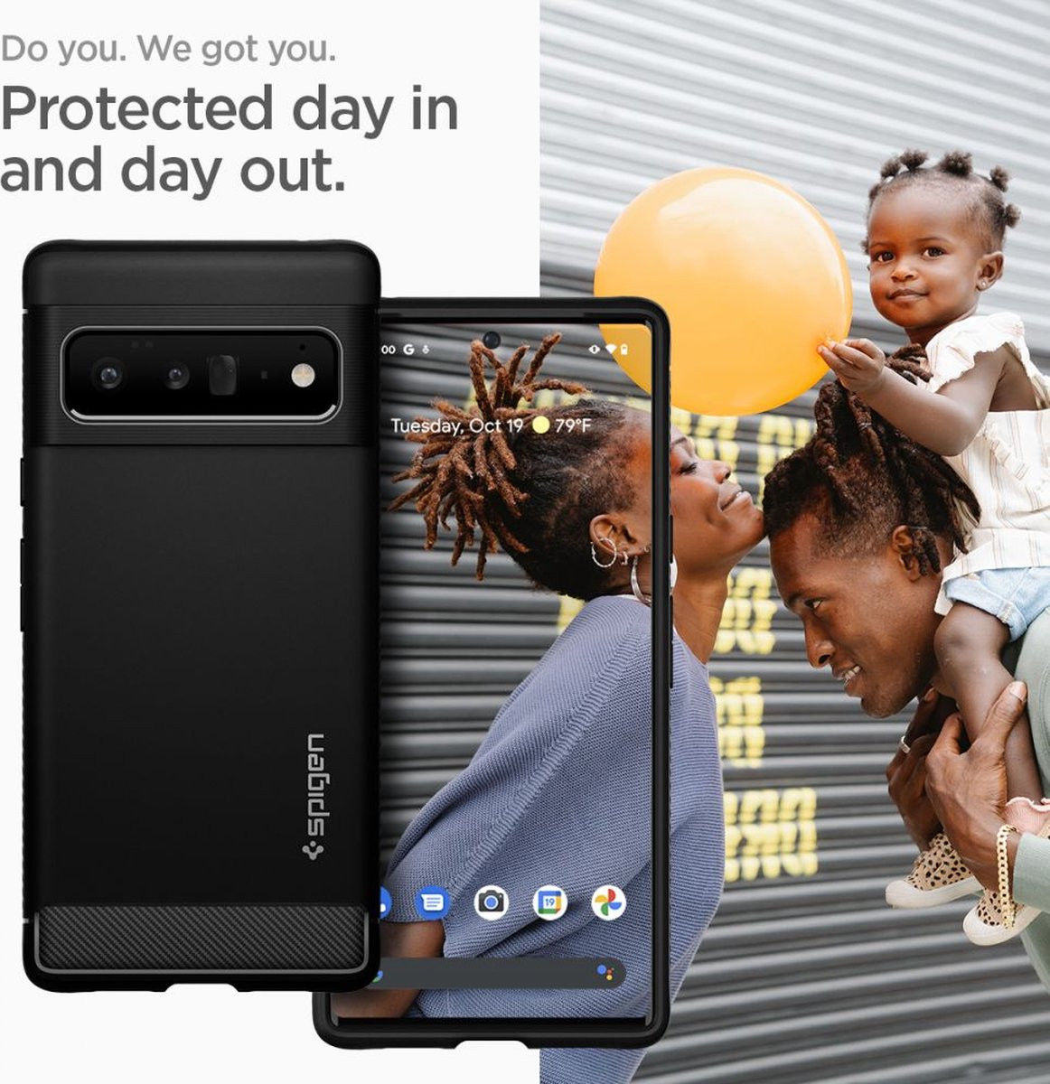 Spigen Rugged Armor Google Pixel 6 Pro Hoesje Zwart afbeelding 10