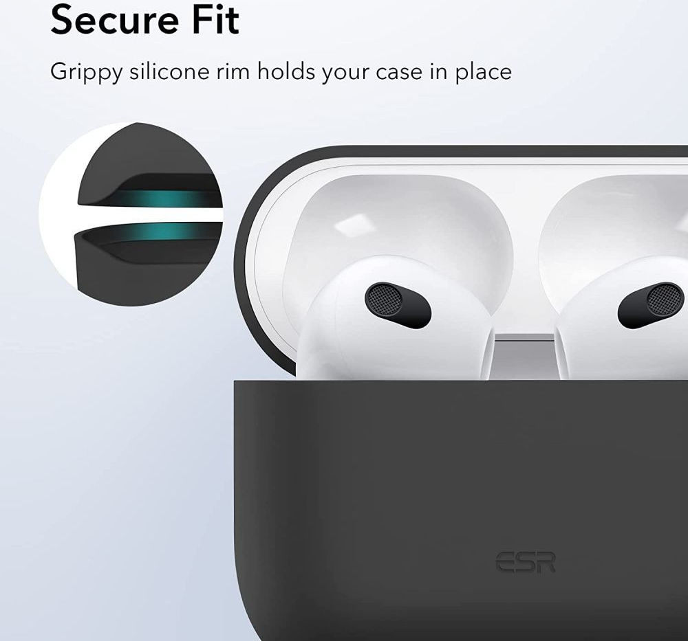 ESR Bounce Apple AirPods 3 Siliconen Hoesje Zwart afbeelding 2
