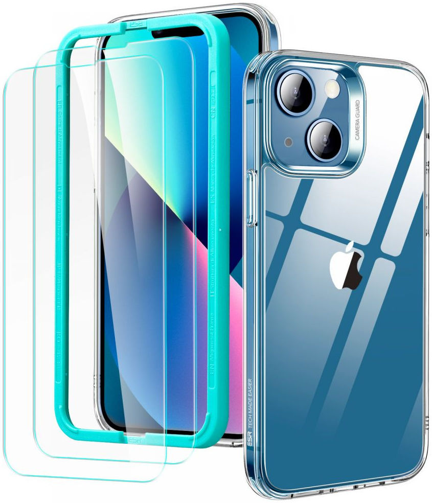 ESR Classic Hybrid Apple iPhone 13 Hoesje + Tempered Glass Transparant afbeelding 2