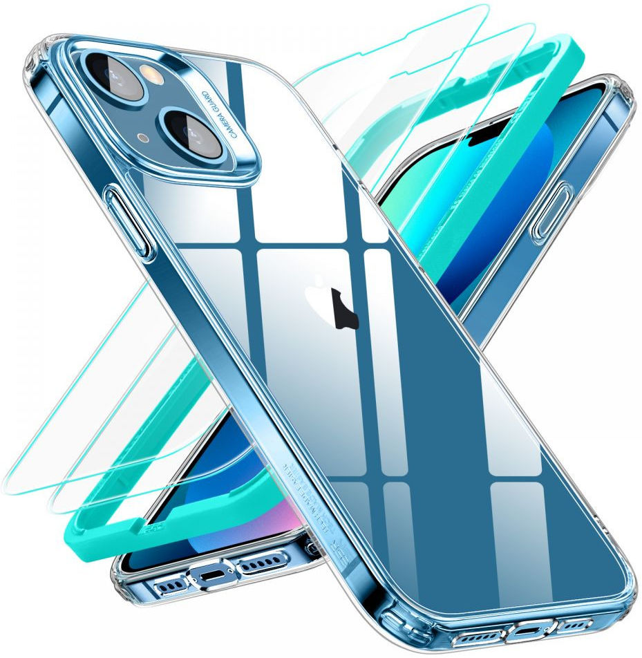 ESR Classic Hybrid Apple iPhone 13 Hoesje + Tempered Glass Transparant afbeelding 1