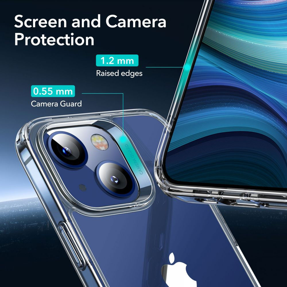 ESR Classic Hybrid Apple iPhone 13 Hoesje + Tempered Glass Transparant afbeelding 10