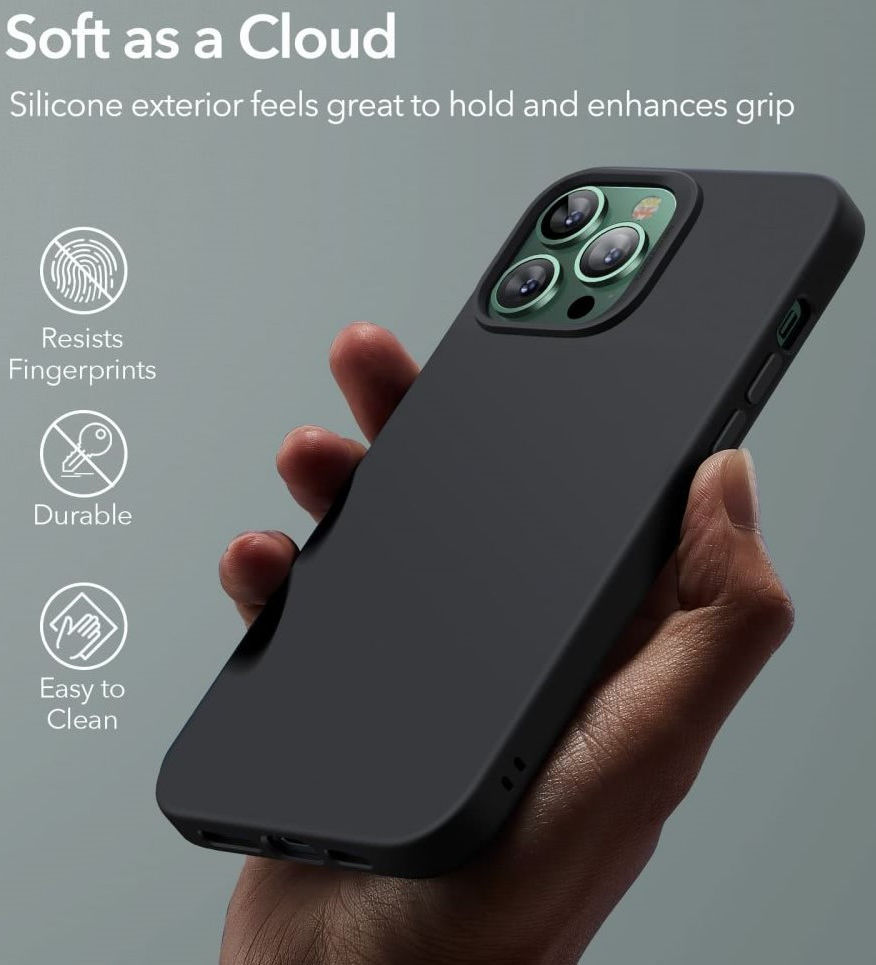 ESR Cloud Apple iPhone 13 Pro Hoesje voor MagSafe / HaloLock Zwart afbeelding 5