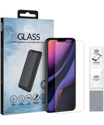 Eiger Apple iPhone 11 / XR Tempered Glass Case Friendly Protector Plat Screen Protectors