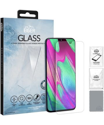 Eiger Samsung Galaxy A40 Tempered Glass Case Friendly Protector Plat Screen Protectors