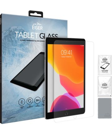 Eiger Apple iPad 10.2 2019 Tempered Glass Case Friendly Protector Plat Screen Protectors