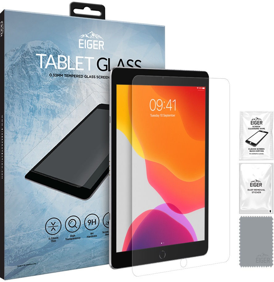 Eiger Apple iPad 10.2 2019 Tempered Glass Case Friendly Protector Plat afbeelding 1