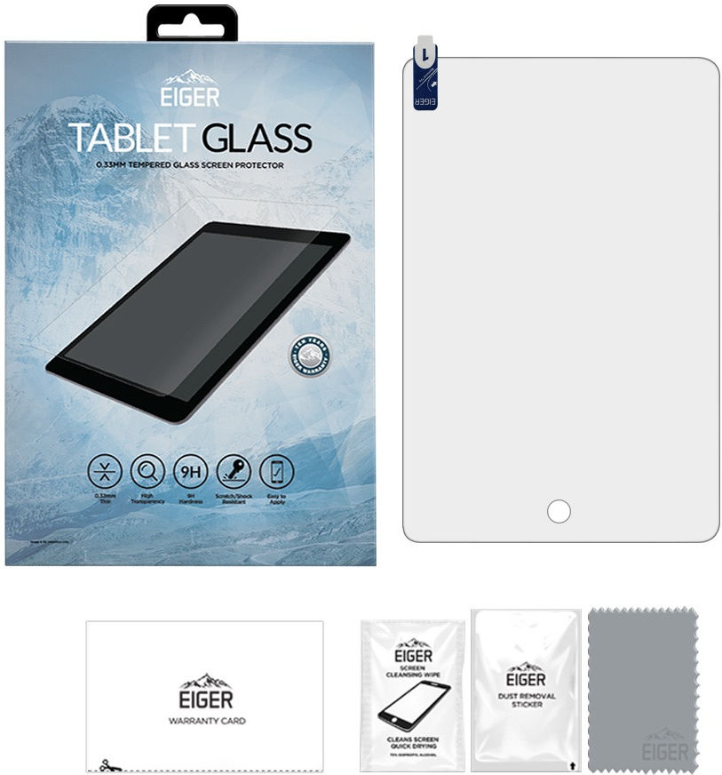 Eiger Apple iPad 10.2 2019 Tempered Glass Case Friendly Protector Plat afbeelding 2