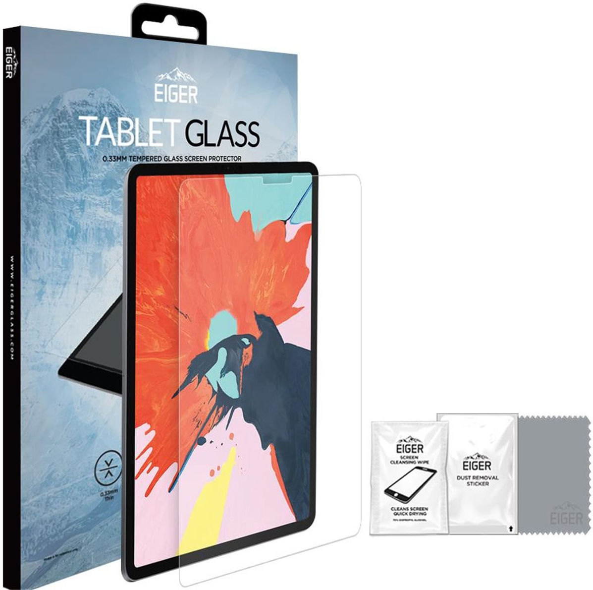 Eiger iPad Pro 12.9 (2018/2020/2021) Tempered Glass Case Friendly Plat afbeelding 3