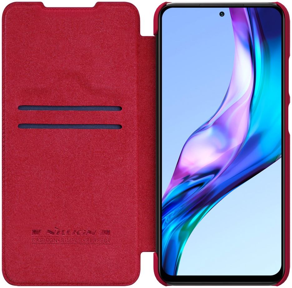 Nillkin Qin Xiaomi Redmi 10 Hoesje Wallet Book Case Kunstleer Rood afbeelding 1