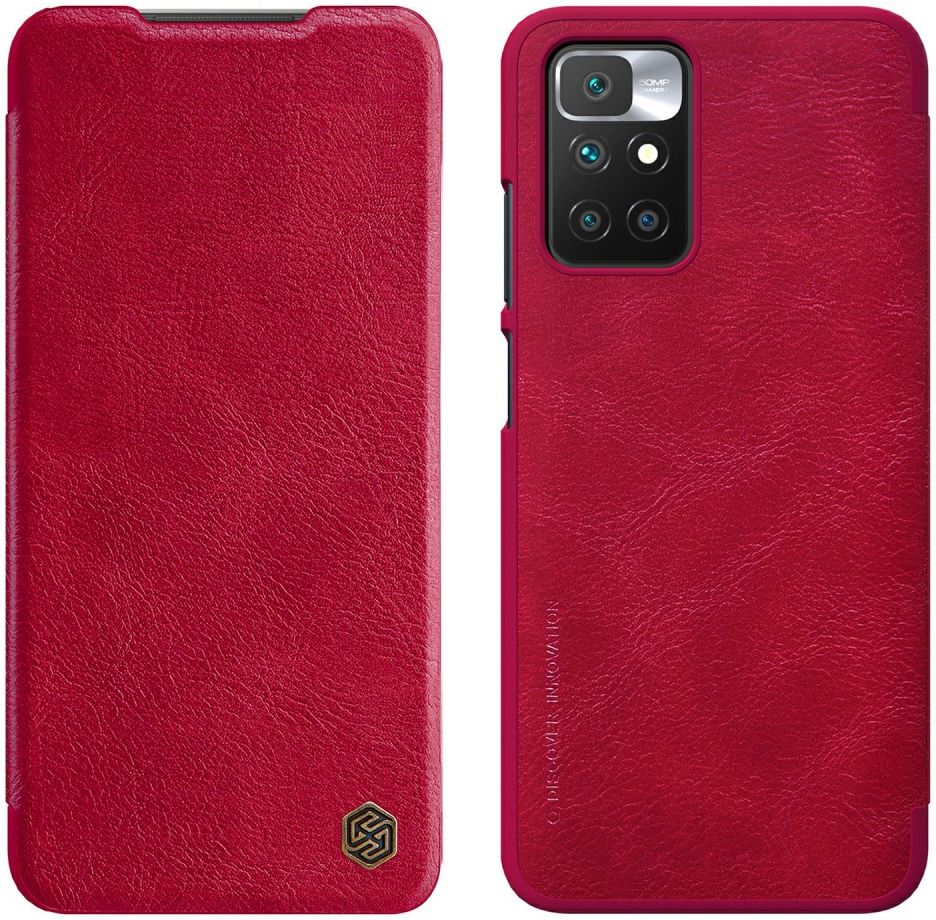 Nillkin Qin Xiaomi Redmi 10 Hoesje Wallet Book Case Kunstleer Rood afbeelding 3