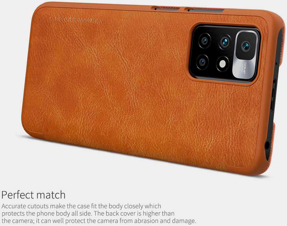 Nillkin Qin Xiaomi Redmi 10 Hoesje Wallet Book Case Kunstleer Bruin afbeelding 4