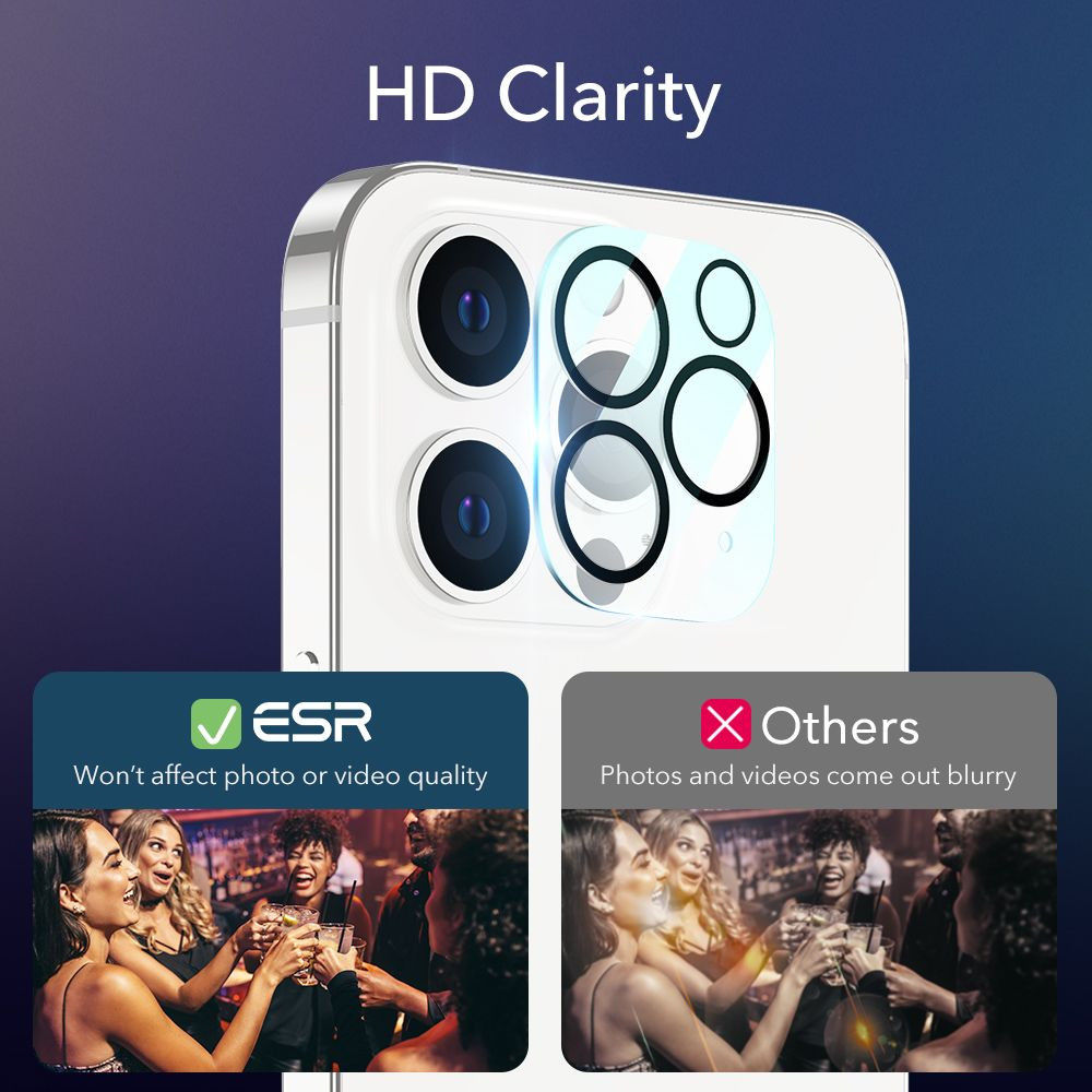 ESR Apple iPhone 13 Pro (Max) Camera Lens Protector Transparant afbeelding 6