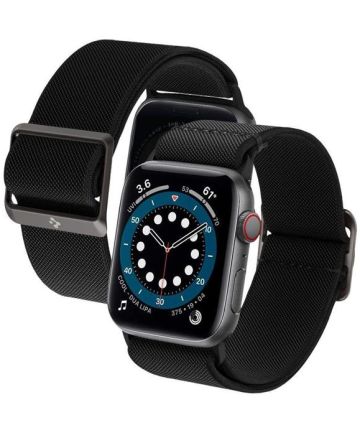 Spigen Fit Lite Apple Watch 41MM / 40MM / 38MM Bandje Nylon Zwart Bandjes