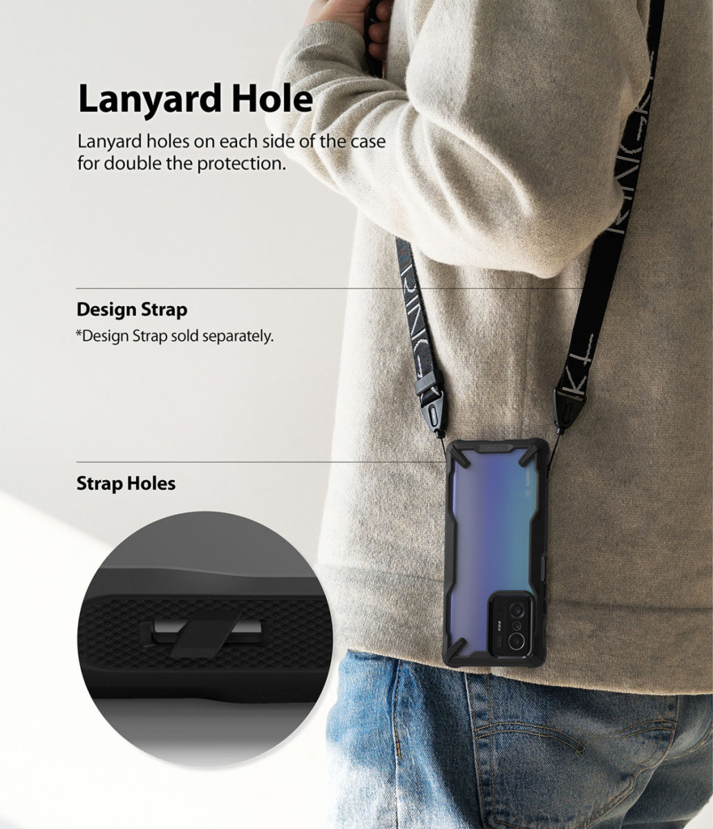 Ringke Fusion X Xiaomi 11T/11T Pro Hoesje Back Cover Transparant Zwart afbeelding 10