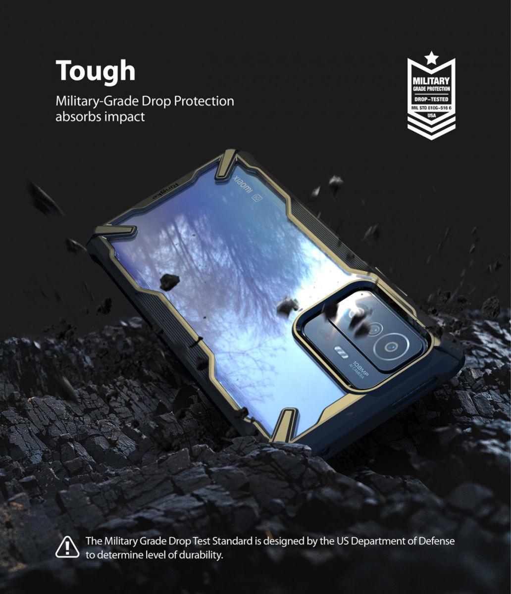 Ringke Fusion X Xiaomi 11T/11T Pro Hoesje Back Cover Transparant Zwart afbeelding 5