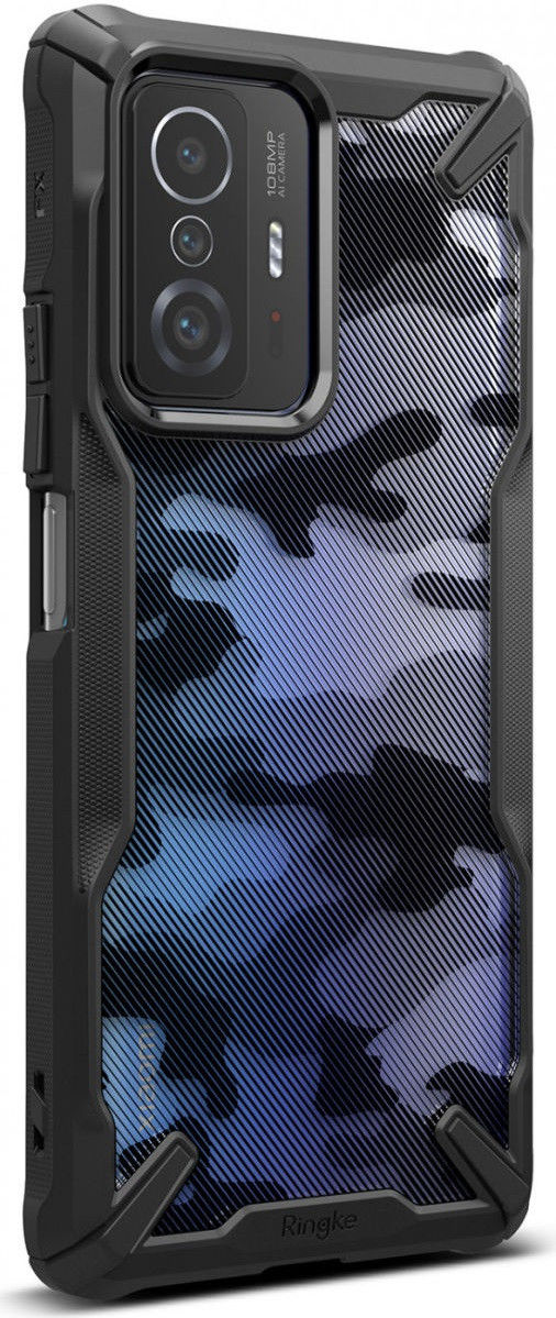 Ringke Fusion X Xiaomi 11T/11T Pro Hoesje Back Cover Camo Zwart afbeelding 1