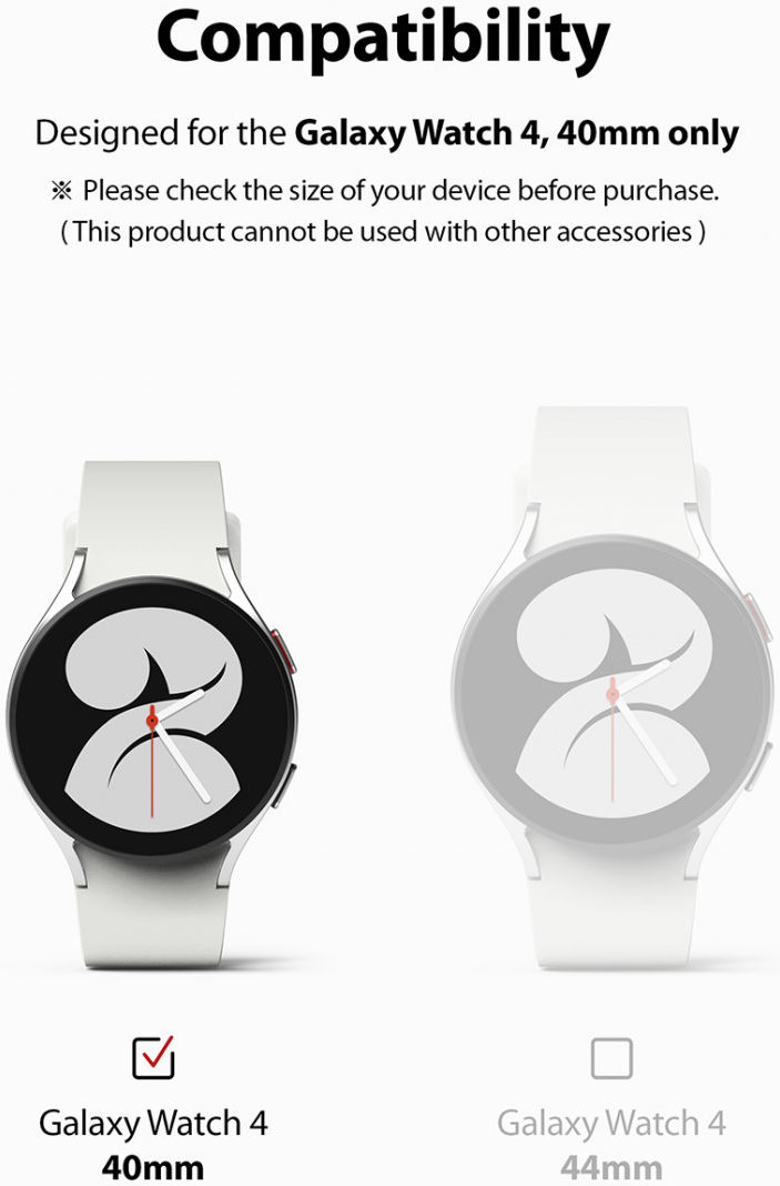 Ringke Sapphire - Glass Samsung Galaxy Watch 4 40MM Screen Protector afbeelding 12