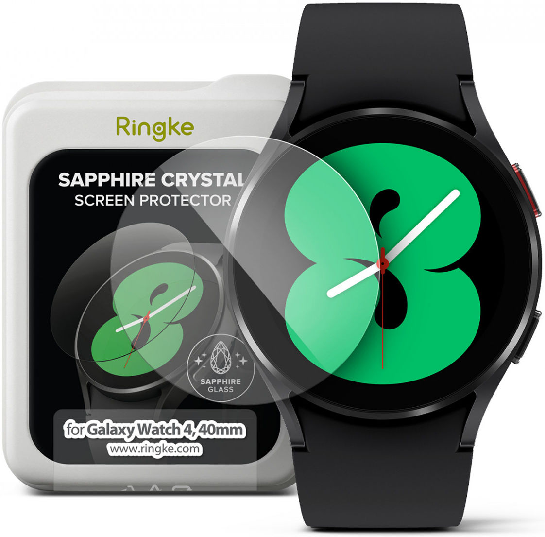 Ringke Sapphire - Glass Samsung Galaxy Watch 4 40MM Screen Protector afbeelding 1
