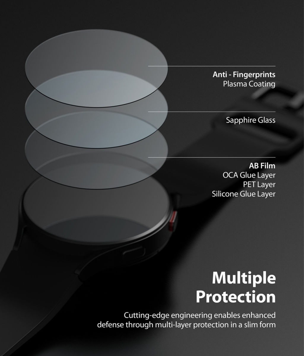 Ringke Sapphire - Glass Samsung Galaxy Watch 4 40MM Screen Protector afbeelding 8