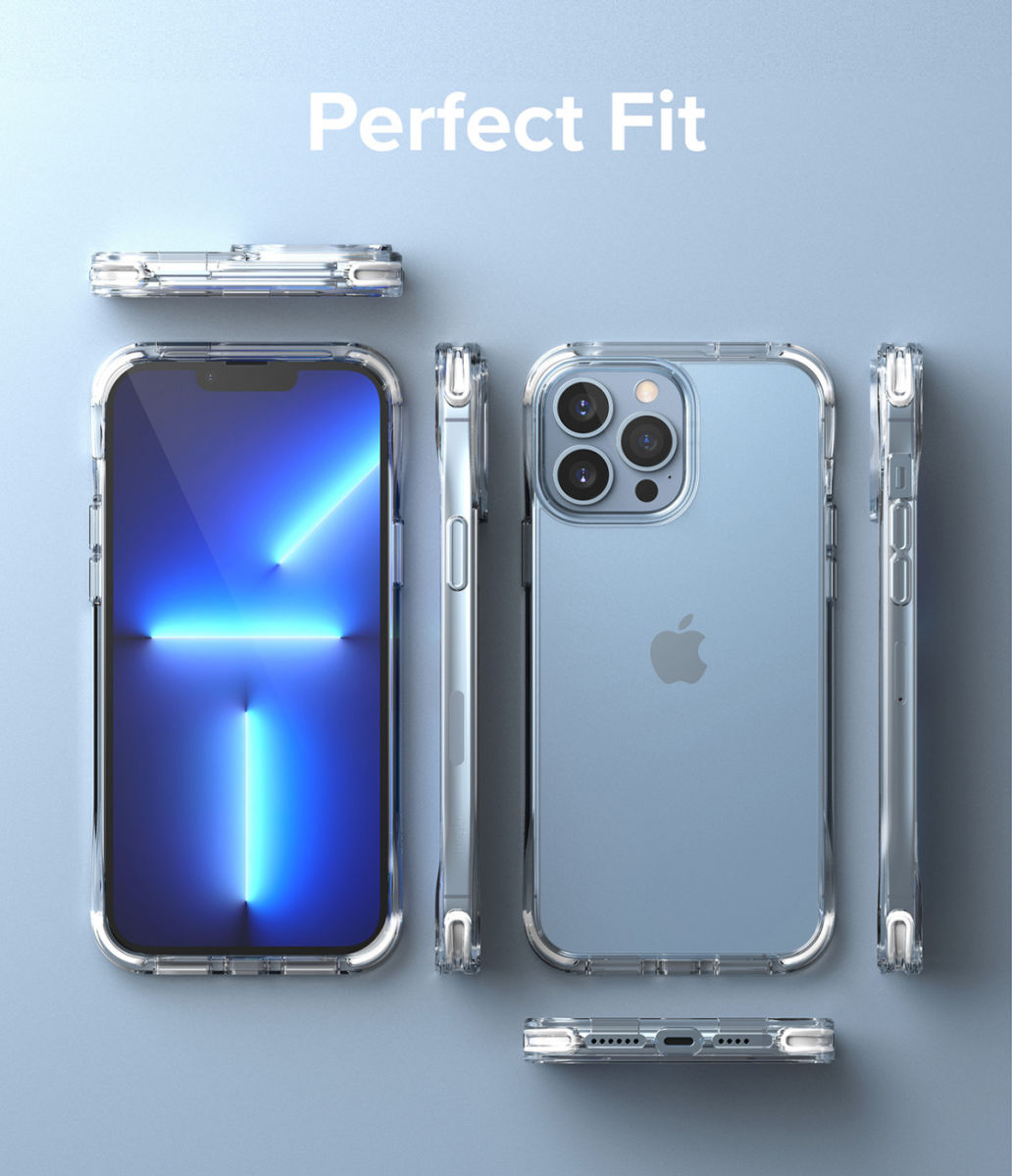 Ringke Fusion+ iPhone 13 Pro Max Hoesje Transparant + Bumper Wit/Zwart afbeelding 8