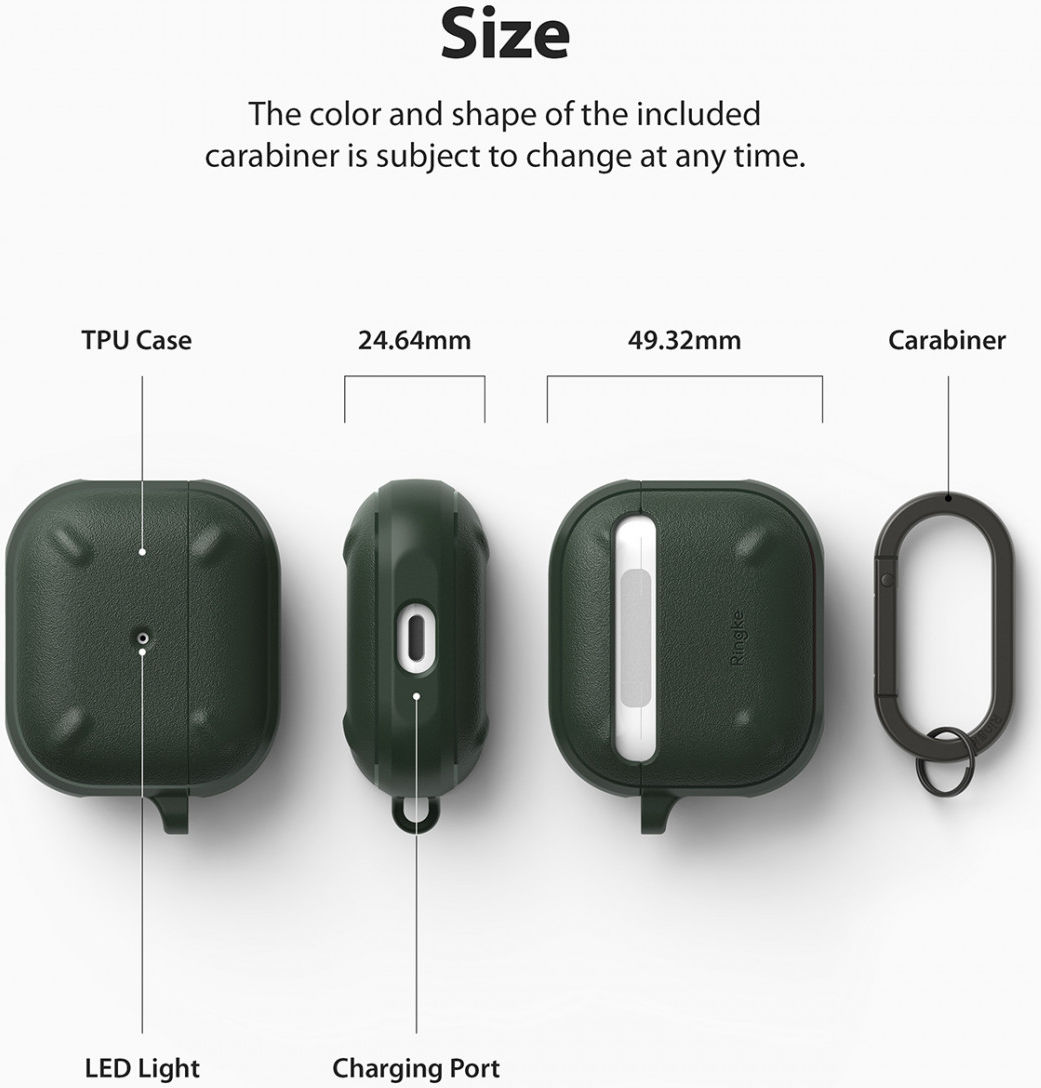 Ringke Onyx Apple AirPods 3 Hoesje Schokbestendig Flexibel TPU Zwart afbeelding 12