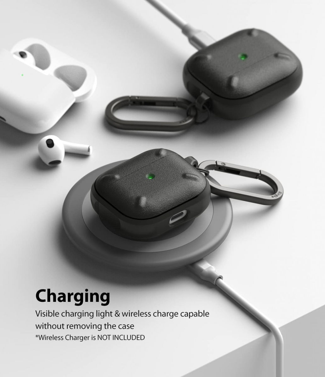 Ringke Onyx Apple AirPods 3 Hoesje Schokbestendig Flexibel TPU Zwart afbeelding 6