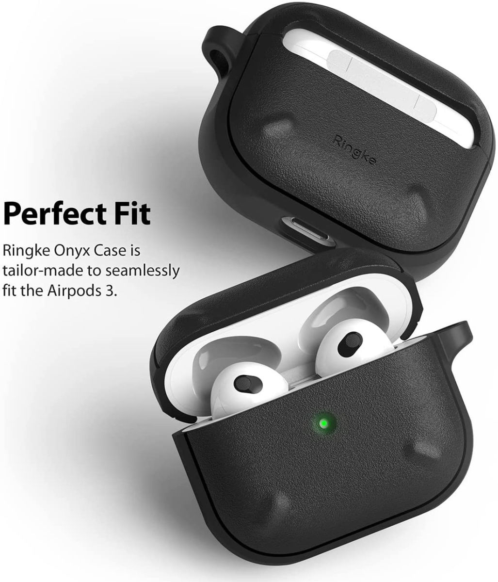 Ringke Onyx Apple AirPods 3 Hoesje Schokbestendig Flexibel TPU Zwart afbeelding 7