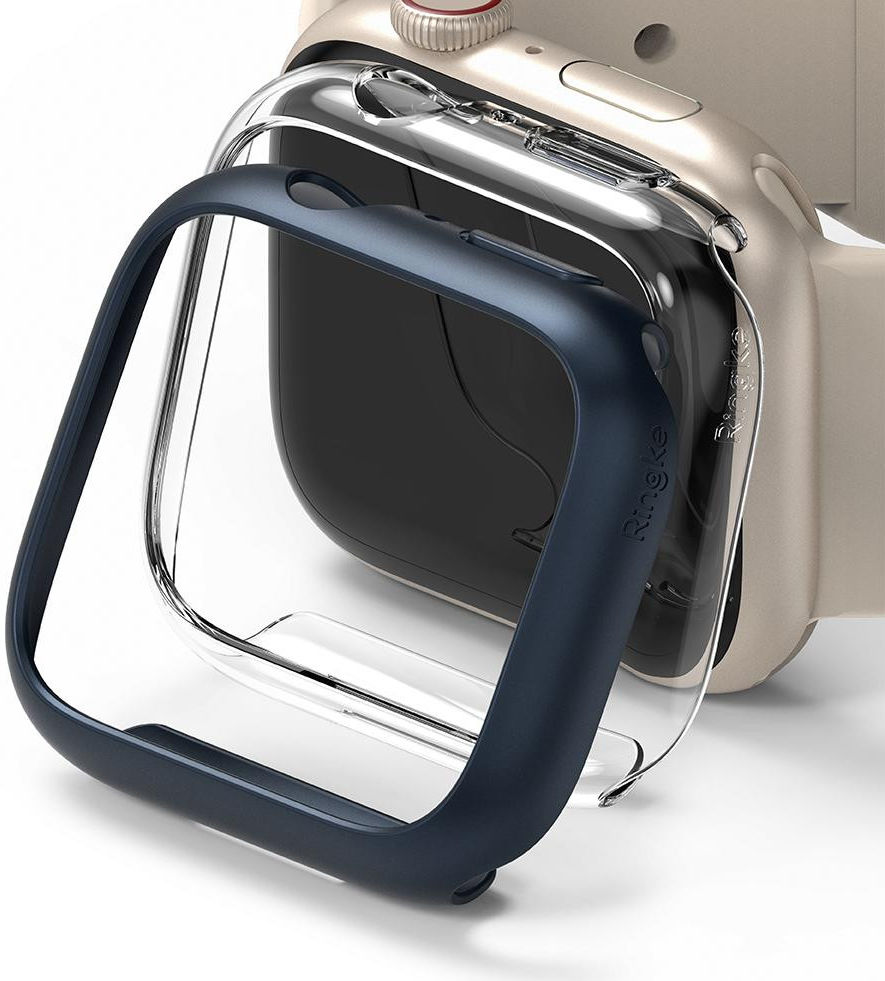 Ringke Slim - Apple Watch 7/8/9 41MM Hoesje - Transparant Blauw (2-Pack) afbeelding 1