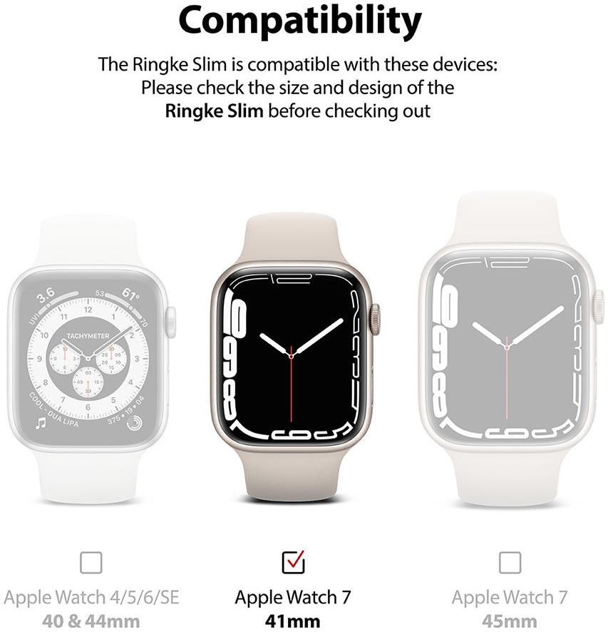 Ringke Slim - Apple Watch 7/8/9 41MM Hoesje - Transparant Blauw (2-Pack) afbeelding 10