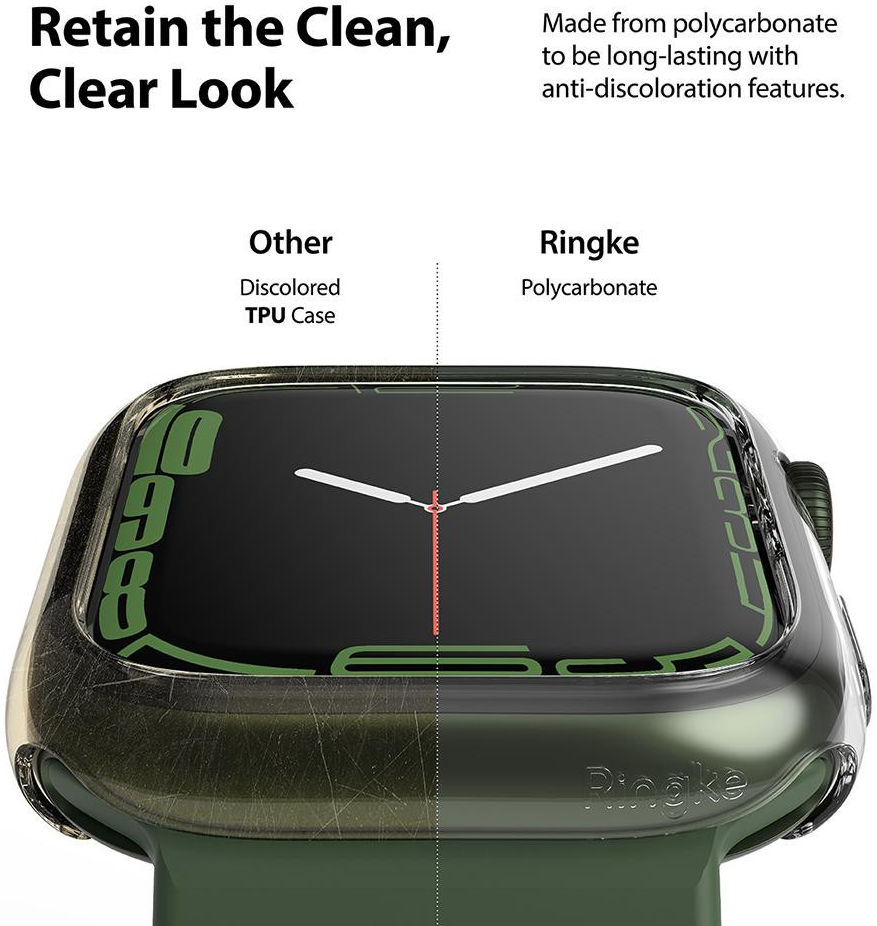 Ringke Slim - Apple Watch 7/8/9 41MM Hoesje - Transparant Blauw (2-Pack) afbeelding 3