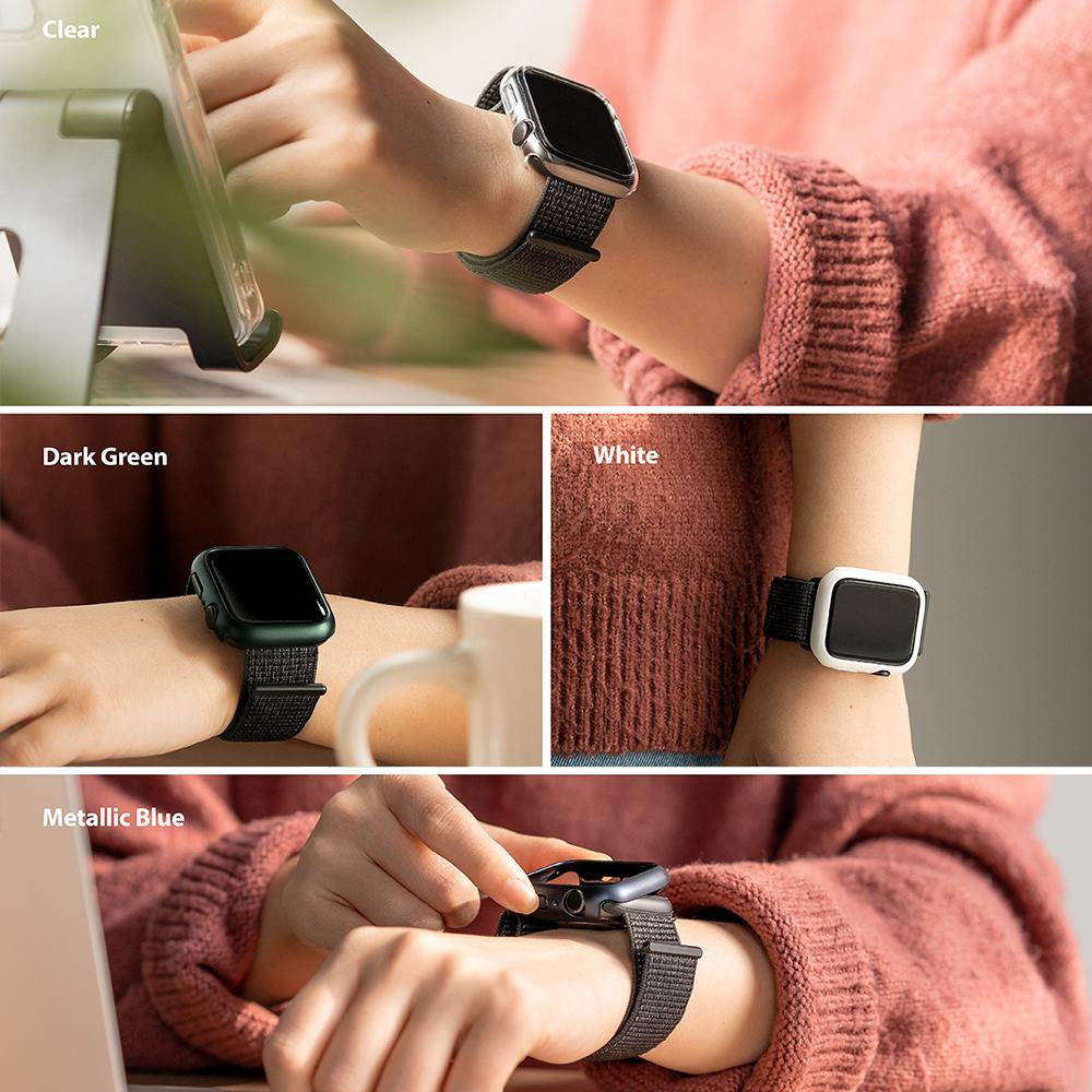 Ringke Slim - Apple Watch 7/8/9 41MM Hoesje - Transparant Blauw (2-Pack) afbeelding 9