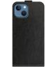 Apple iPhone 13 Mini Hoesje Verticale Flip Wallet Case Kunstleer Zwart