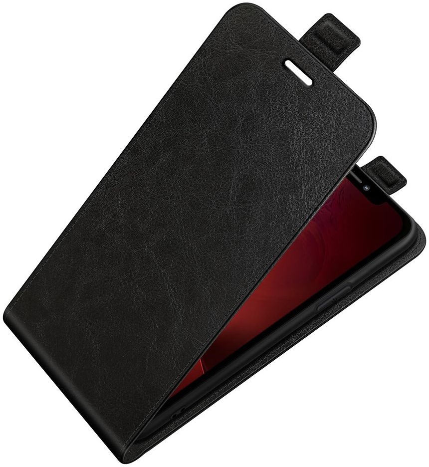 Apple iPhone 13 Hoesje Verticale Flip Wallet Case Kunstleer Zwart afbeelding 2