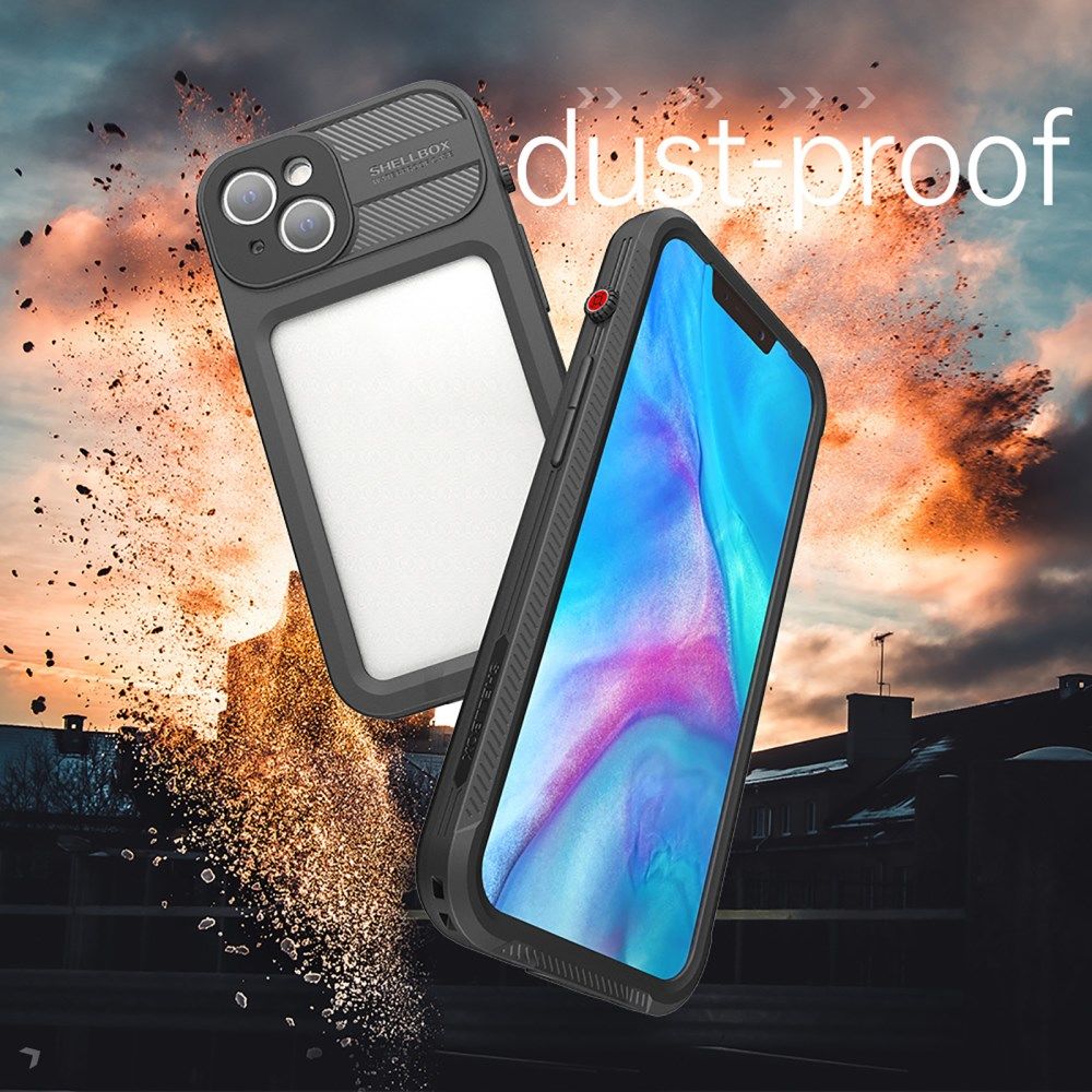 Apple iPhone 13 Hoesje Waterdicht Full Protect Case Transparant/Zwart afbeelding 5