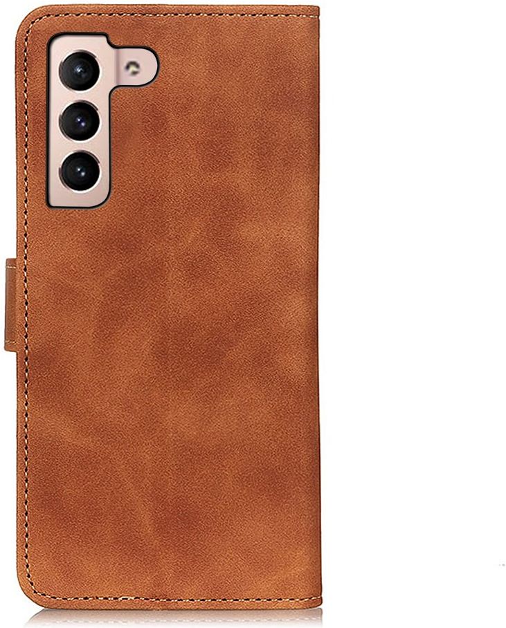 KHAZNEH Samsung Galaxy S22 Hoesje Retro Wallet Book Case Bruin afbeelding 6