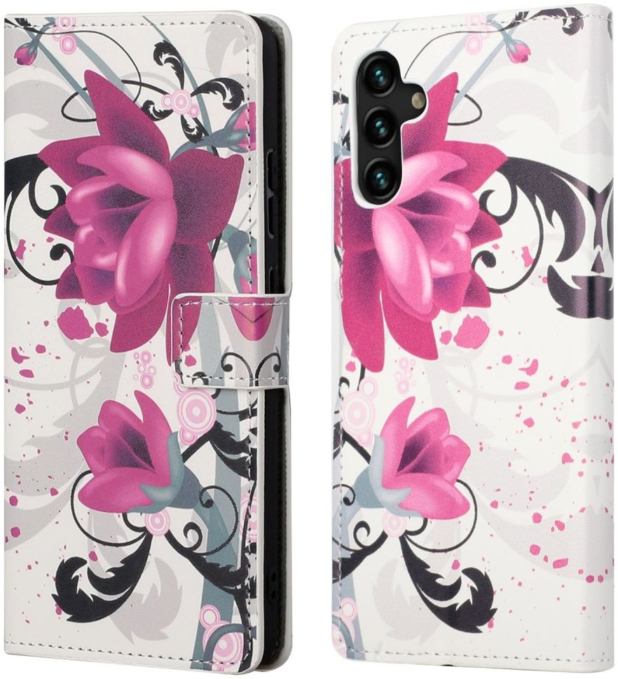 Samsung Galaxy A13 5G / A04s Hoesje Wallet Book Case Flower Print afbeelding 3