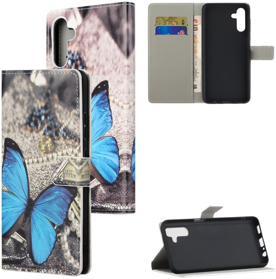 Samsung Galaxy A13 5G / A04s Hoesje Wallet Book Case Vlinder Print afbeelding 6