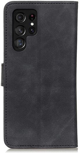 KHAZNEH Samsung Galaxy S22 Ultra Hoesje Retro Wallet Book Case Zwart afbeelding 6