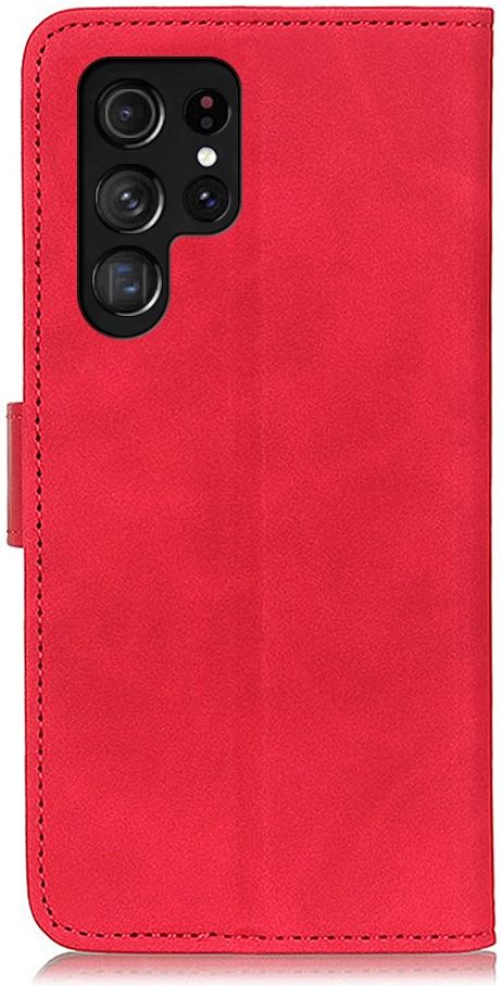 KHAZNEH Samsung Galaxy S22 Ultra Hoesje Retro Wallet Book Case Rood afbeelding 6