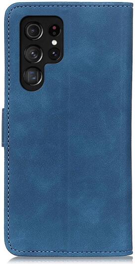 KHAZNEH Samsung Galaxy S22 Ultra Hoesje Retro Wallet Book Case Blauw afbeelding 6