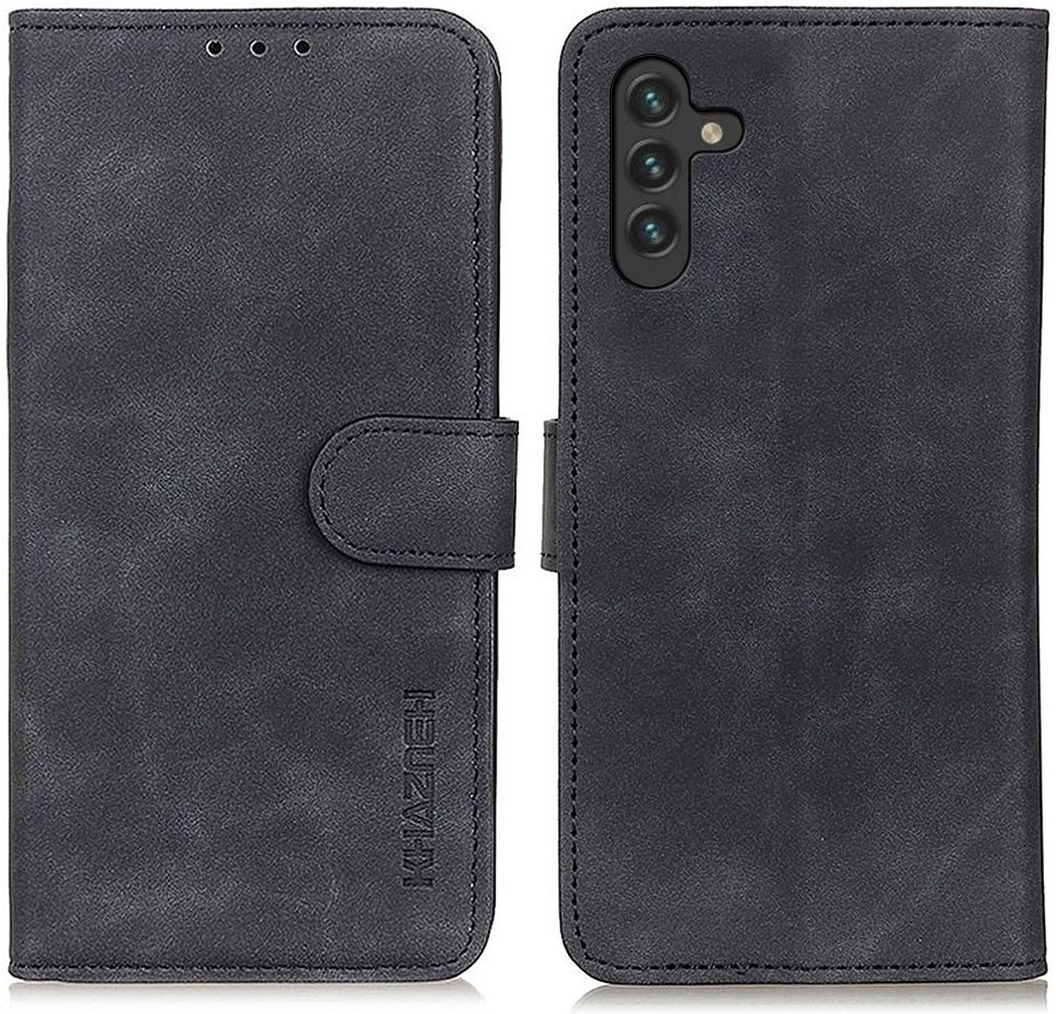 KHAZNEH Samsung Galaxy A13 5G/A04s Hoesje Retro Wallet Book Case Zwart afbeelding 3