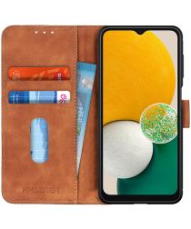 KHAZNEH Samsung Galaxy A13 5G/A04s Hoesje Retro Wallet Book Case Bruin