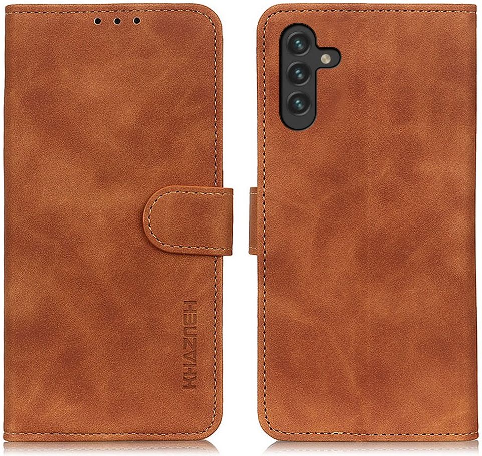 KHAZNEH Samsung Galaxy A13 5G/A04s Hoesje Retro Wallet Book Case Bruin afbeelding 3