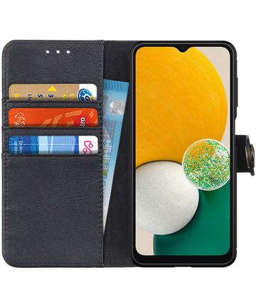 KHAZNEH Samsung Galaxy A13 5G/A04s Hoesje Portemonnee Book Case Zwart Hoesjes