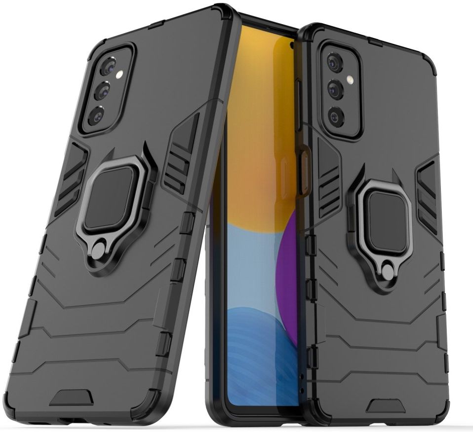 Samsung Galaxy M52 5G Hoesje met Kickstand Ring Zwart afbeelding 1