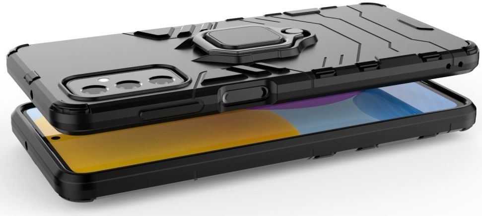 Samsung Galaxy M52 5G Hoesje met Kickstand Ring Zwart afbeelding 11