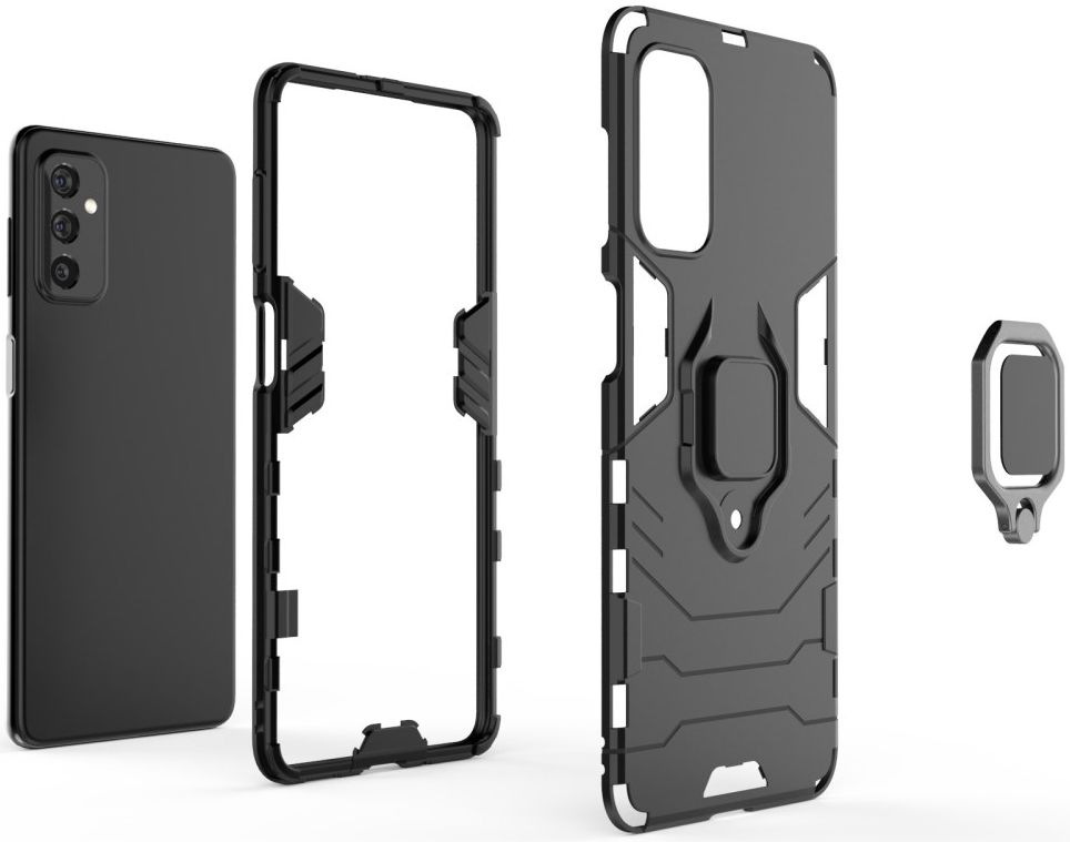 Samsung Galaxy M52 5G Hoesje met Kickstand Ring Zwart afbeelding 12