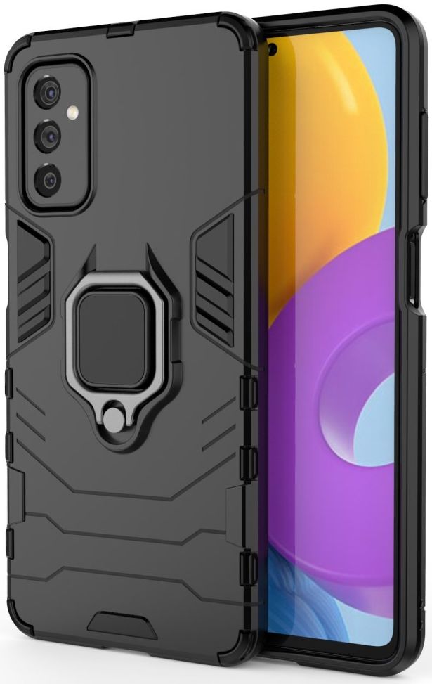 Samsung Galaxy M52 5G Hoesje met Kickstand Ring Zwart afbeelding 2